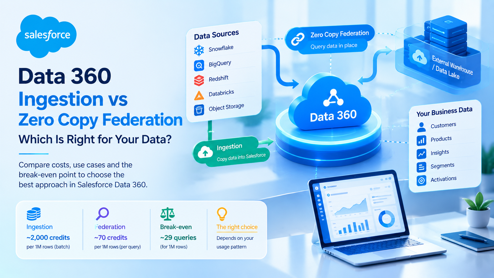 Salesforce Data 360: Zero Copy vs Ingestion