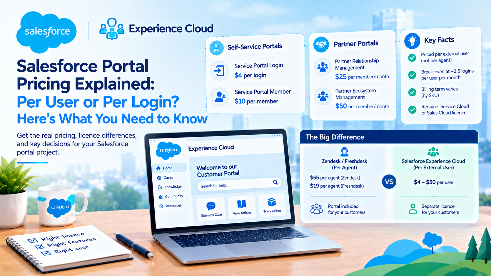 Salesforce Portal Costs: Login vs Member Licensing